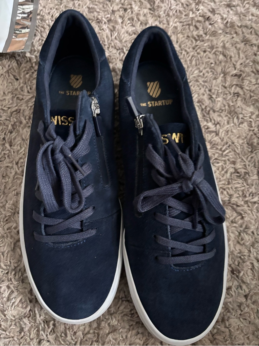K-Swiss Men's Navy Suede Low-Top Sneakers